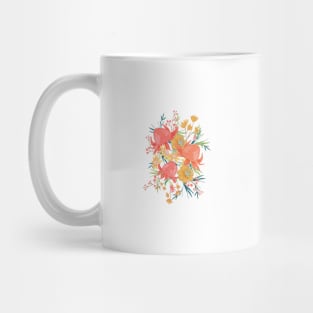 Australian Florals on Blue Mug